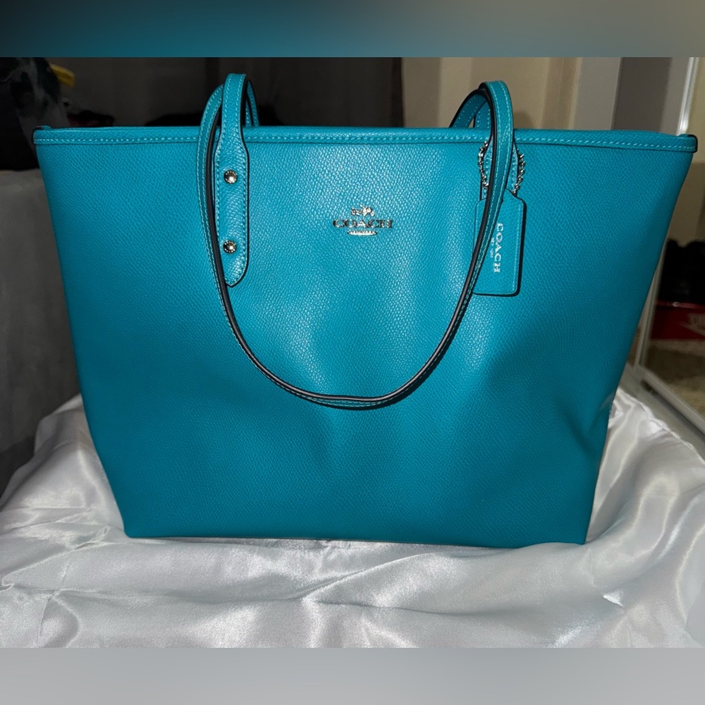 Coach Turquoise Tote Bag